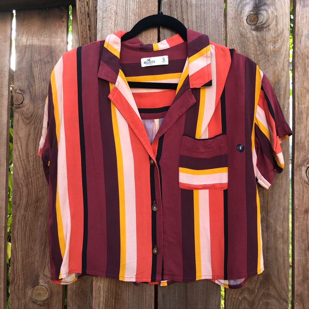 Hollister crop blouse